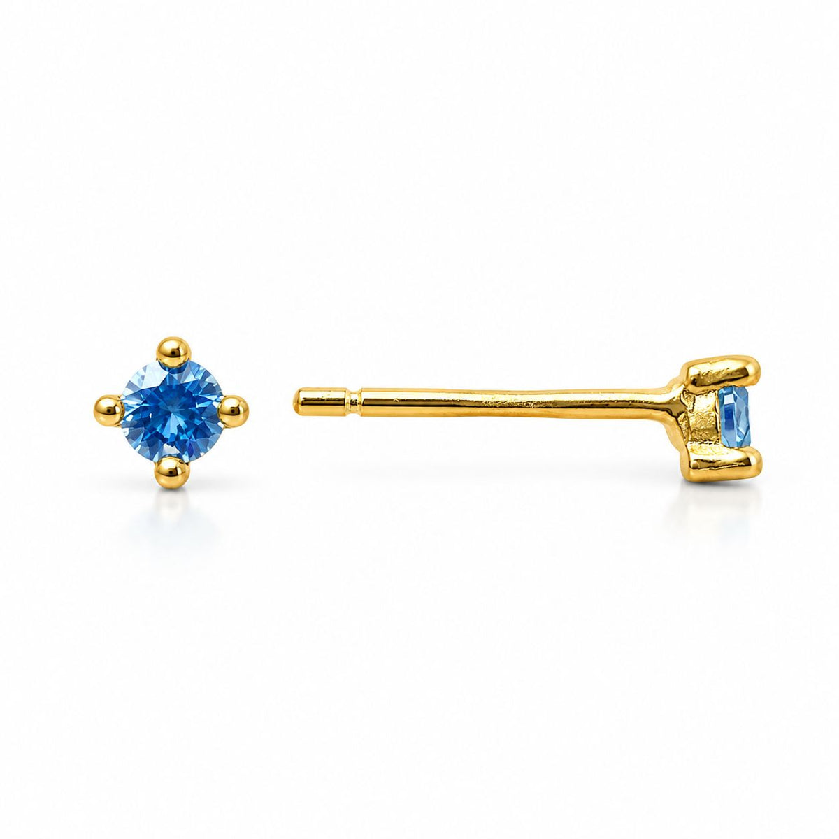 Sterling Silver Blue CZ Studs