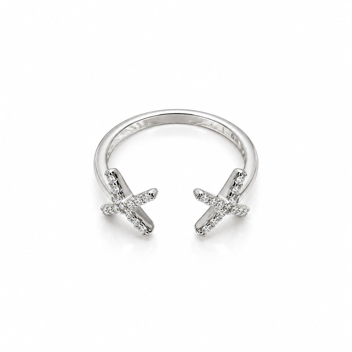 Sterling Silver X Ring