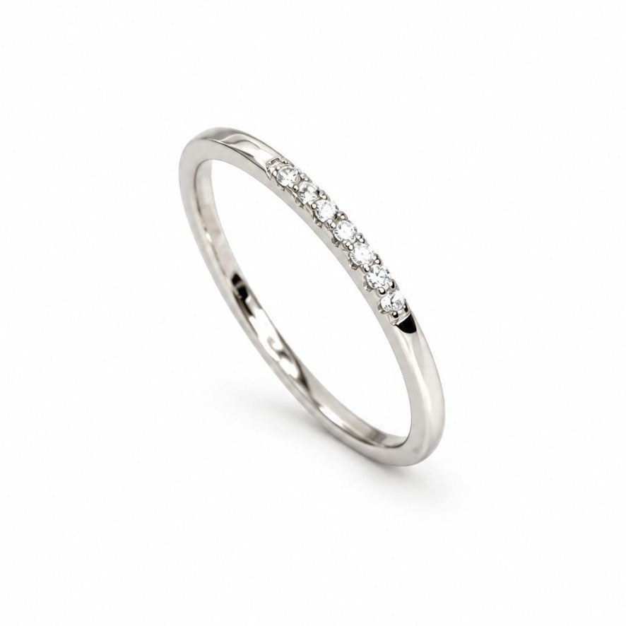 Sterling Silver CZ Band Ring
