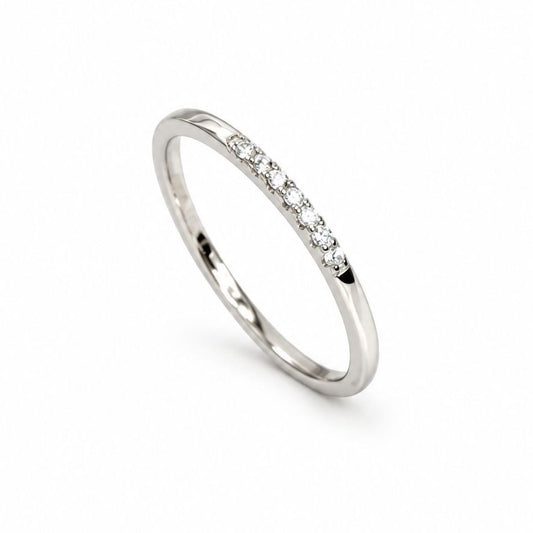 Sterling Silver CZ Band Ring
