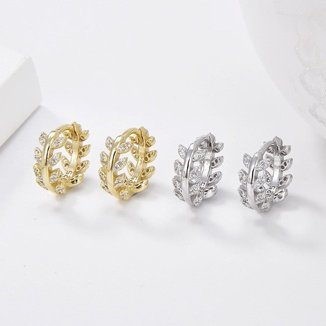 Sterling Silver CZ Hoops