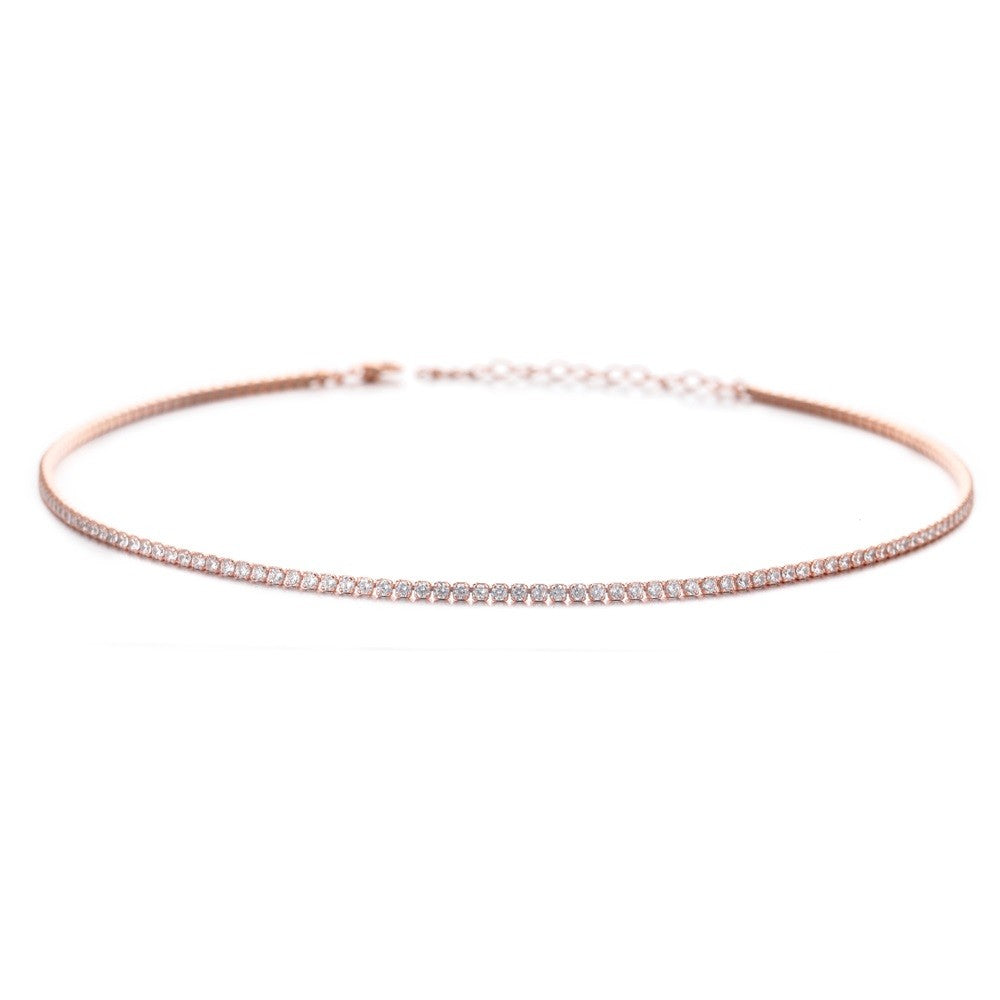 Sterling Silver 2mm Tennis Necklace