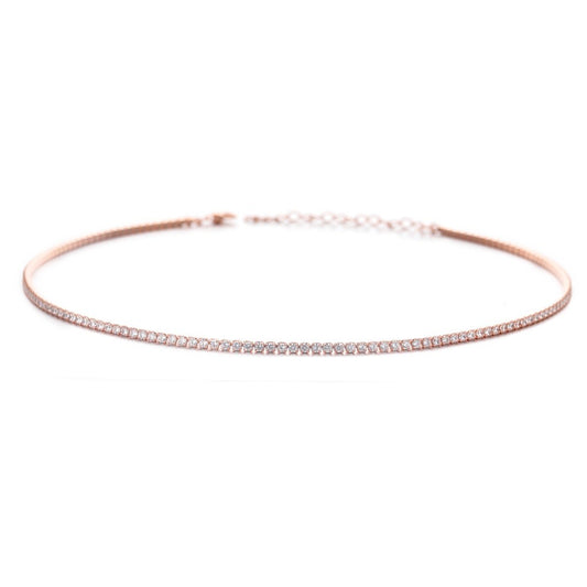Sterling Silver 2mm Tennis Necklace
