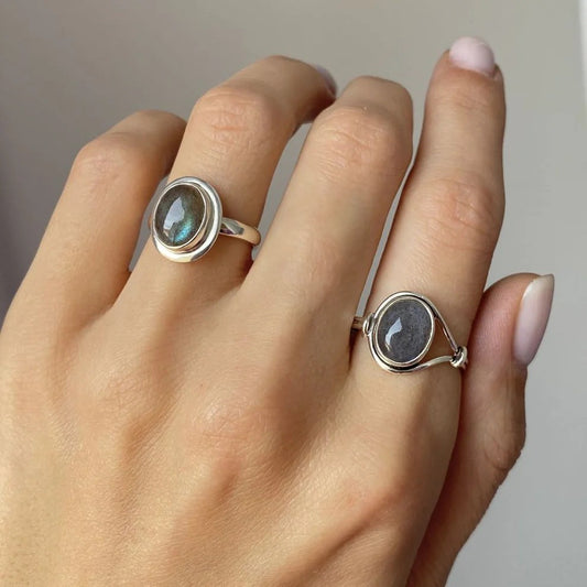 Sterling Silver Labradorite Ring