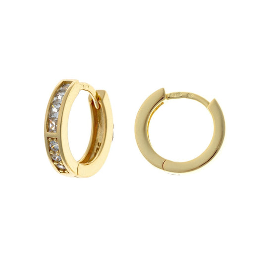 Aros de plata de ley con circonitas cúbicas