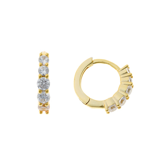 Aros de plata de ley con circonitas cúbicas