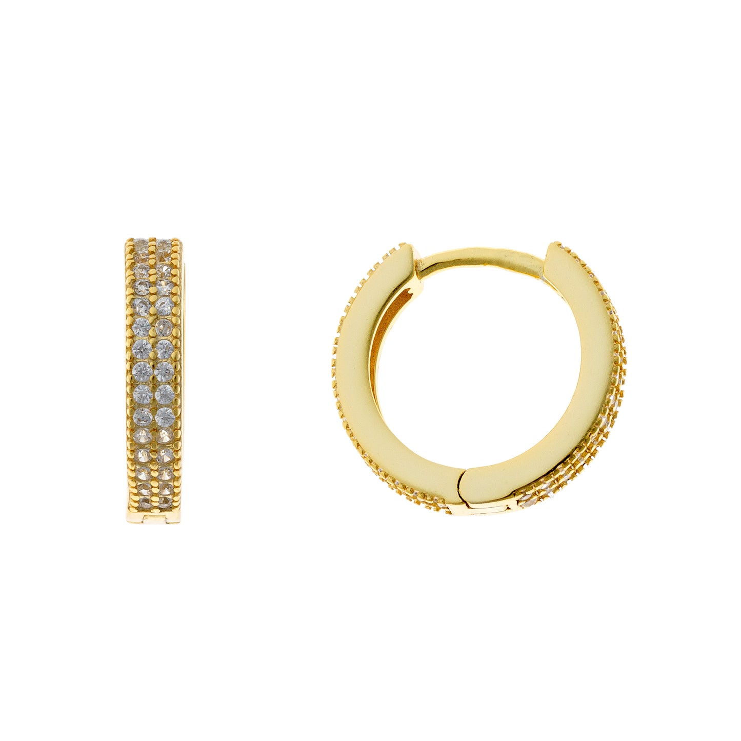 Sterling Silver CZ Hoops