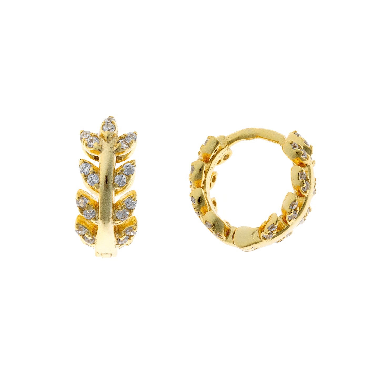 Sterling Silver CZ Hoops