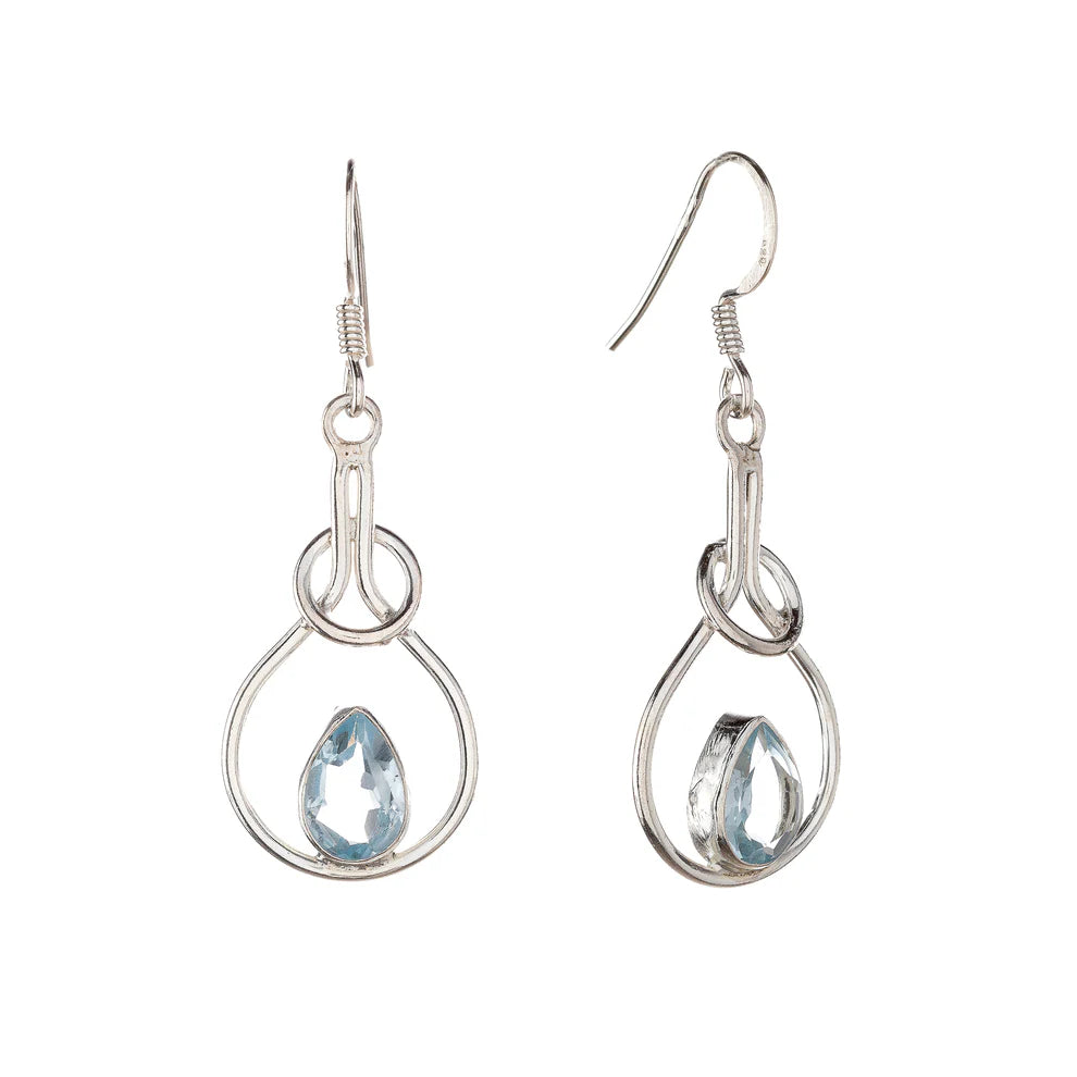 Blue Topaz Earrings