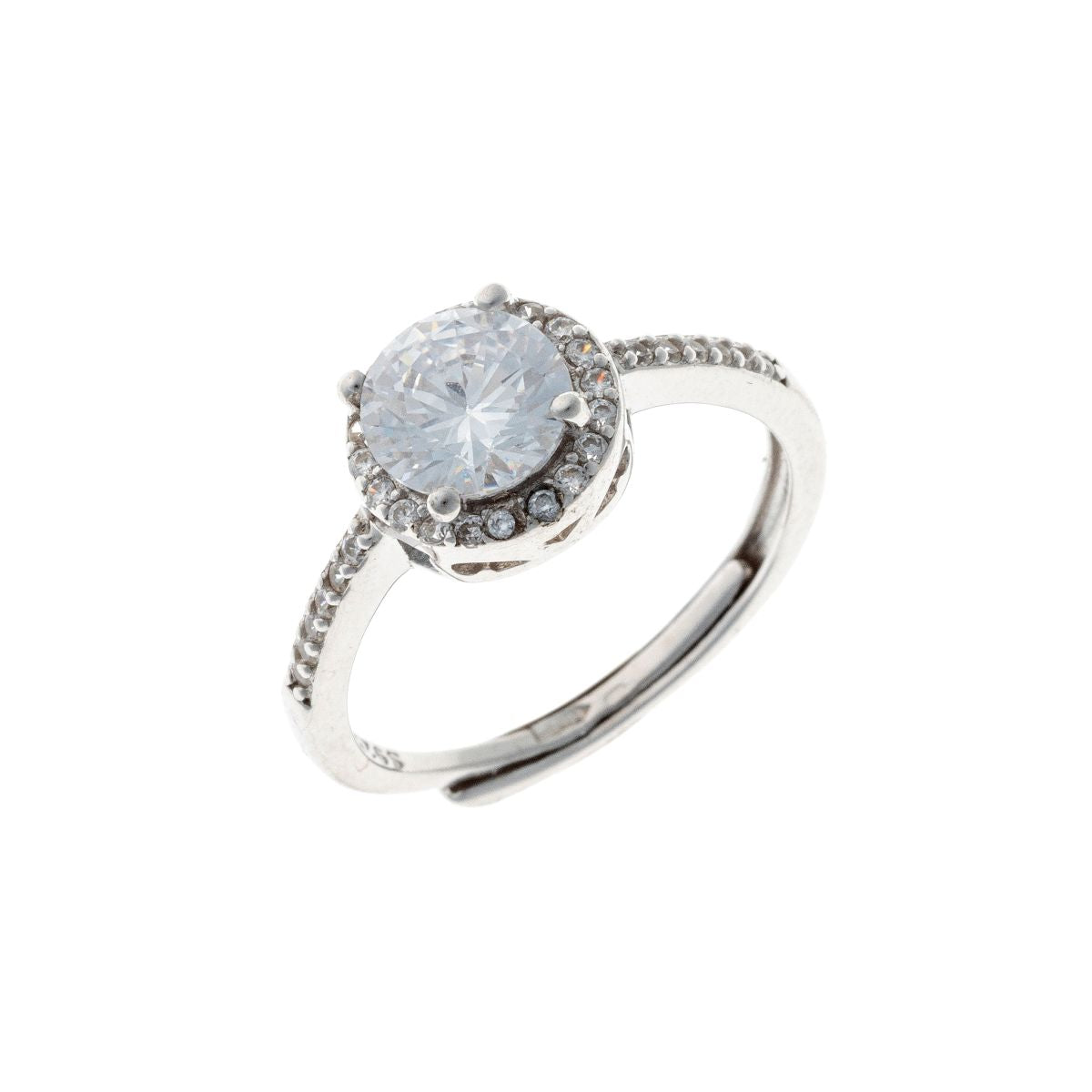 Sterling Silver CZ Crystal Ring