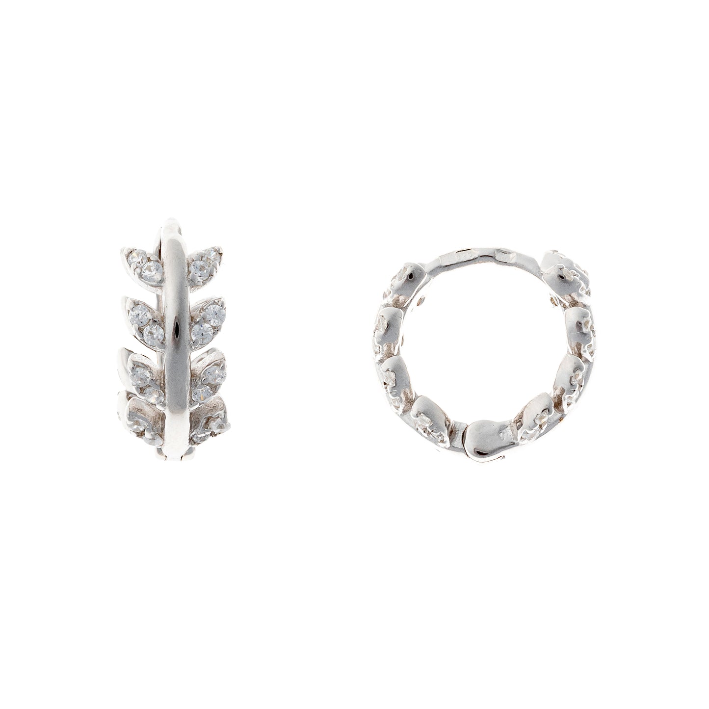 Sterling Silver CZ Hoops