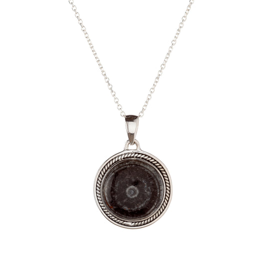 Sterling Silver Orthoceras Pendant Necklace