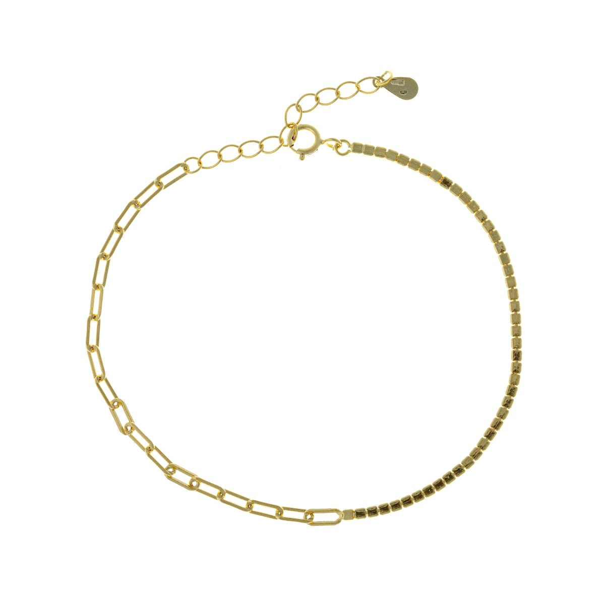 Sterling Silver Tennis & Forzatina Bracelet