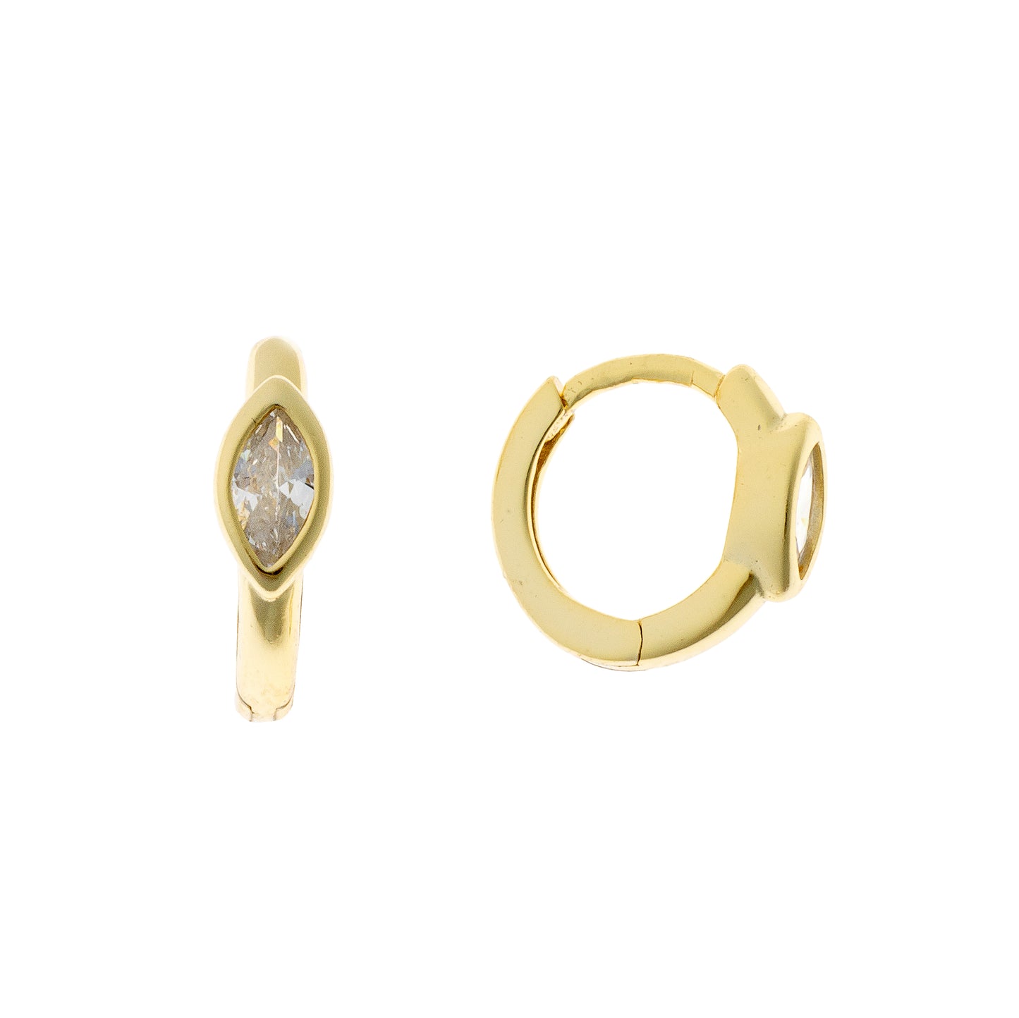 Sterling Silver CZ Hoops