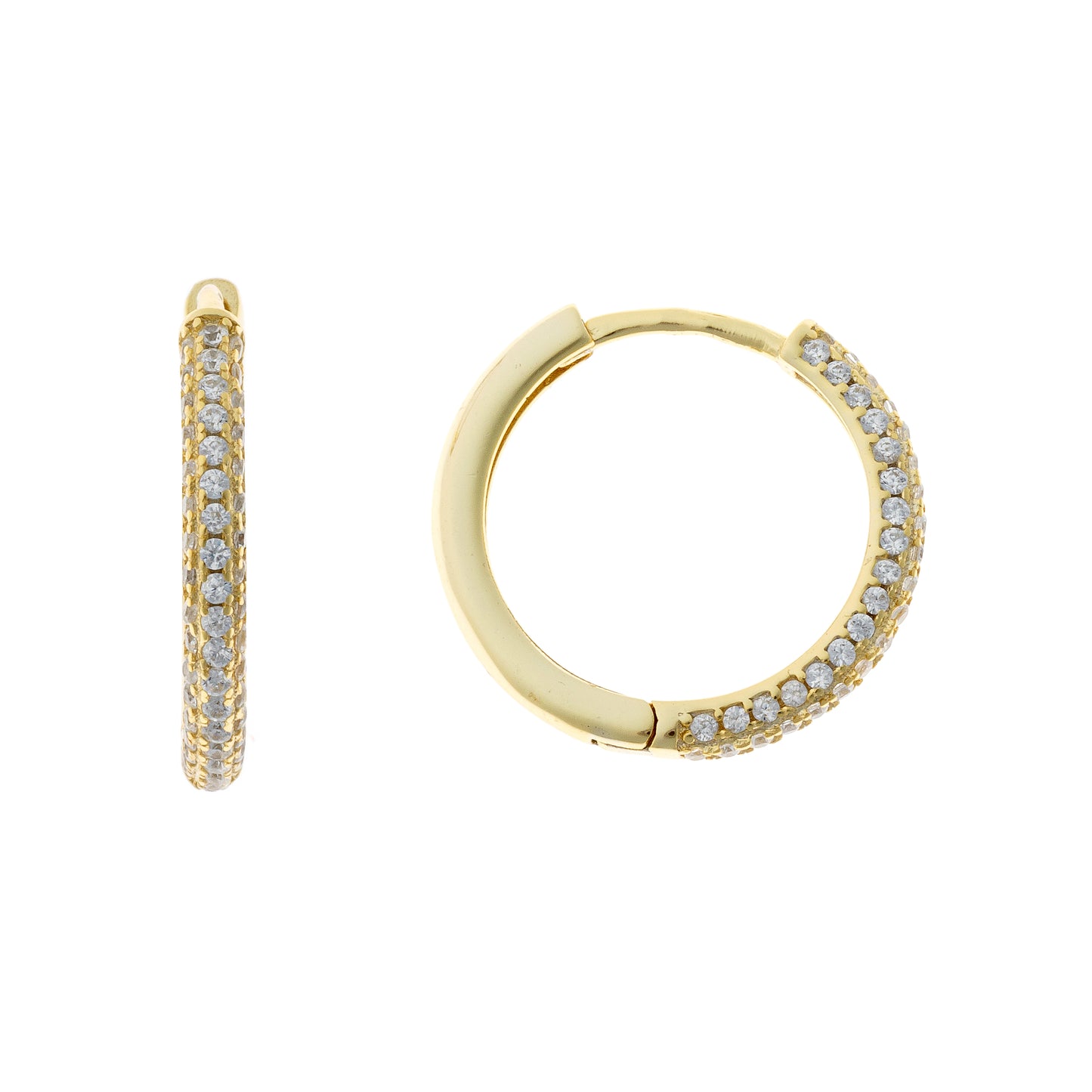 Sterling Silver CZ Hoops