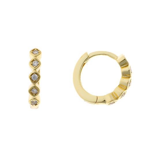 Aros de plata de ley con circonitas cúbicas