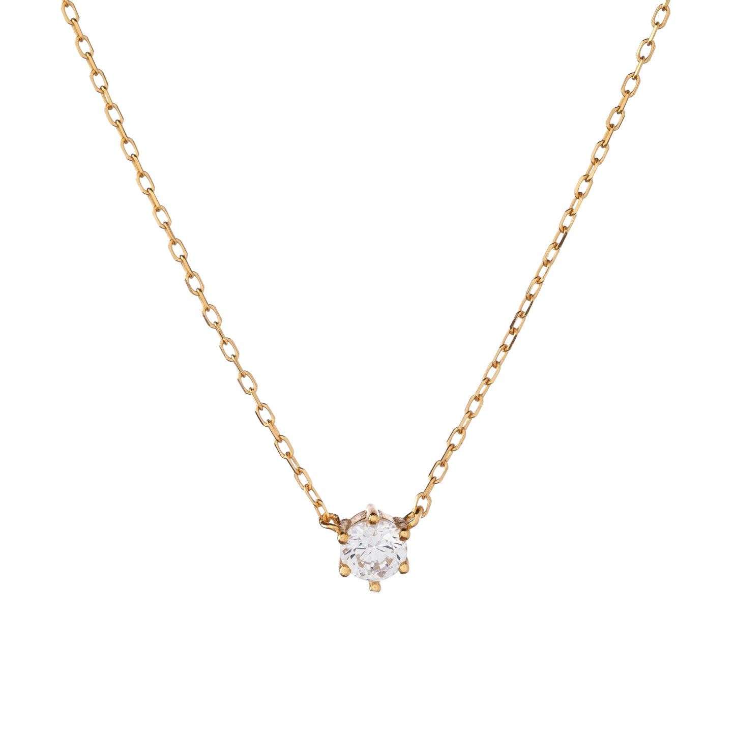 Sterling Silver CZ Pendant Necklace