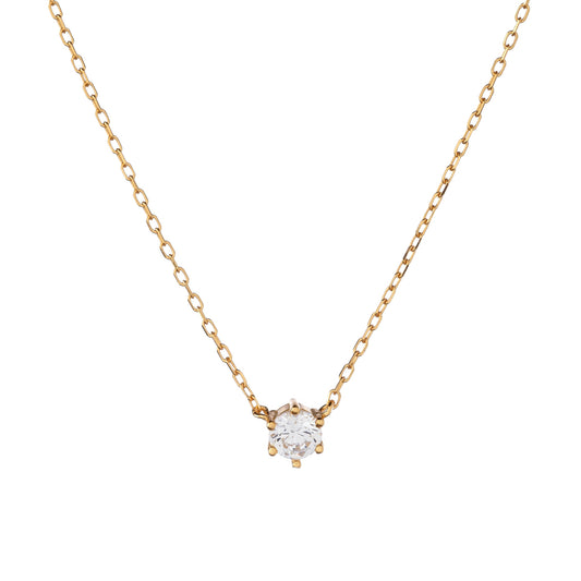 Sterling Silver CZ Pendant Necklace