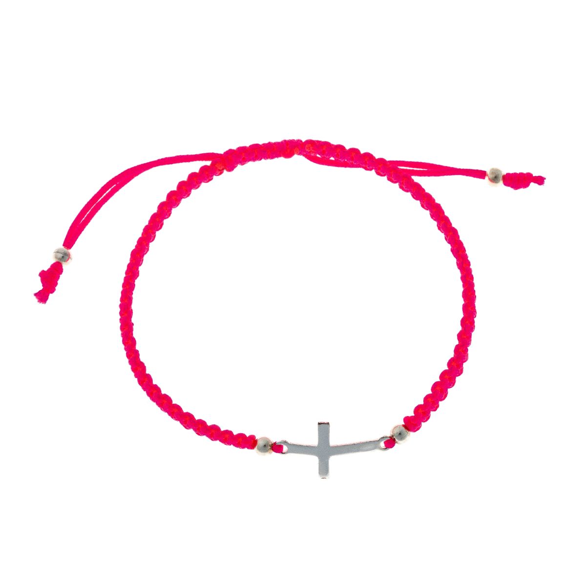 Sterling Silver Thread Cross Bracelet