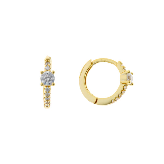 Aros de plata de ley con circonitas cúbicas