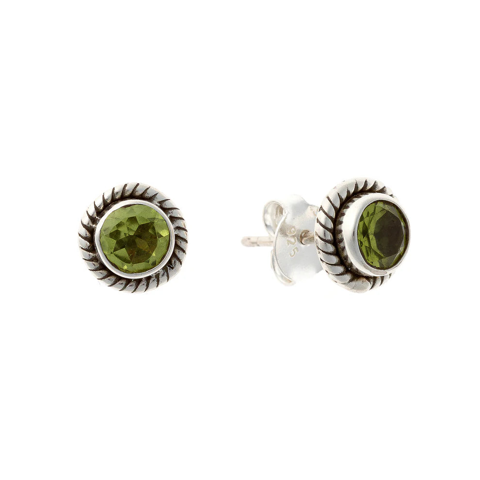 Peridot Stud Earrings