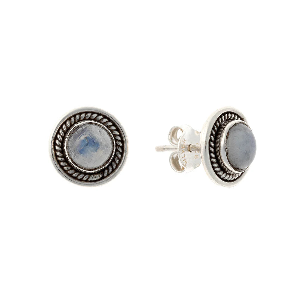 Moonstone Stud Earrings