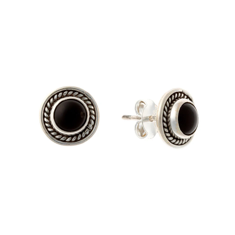 Black Onyx Stud Earrings