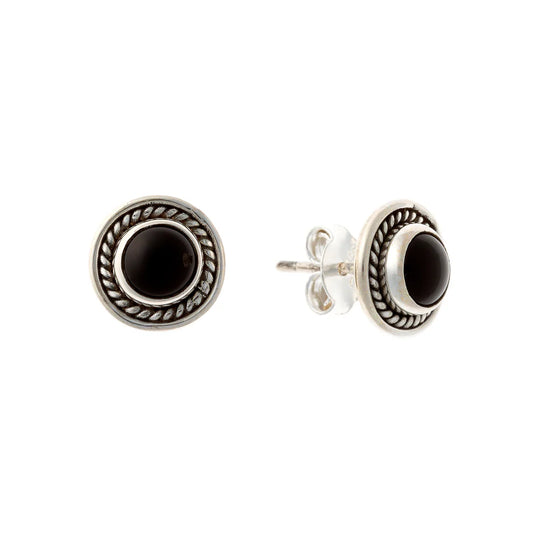 Black Onyx Stud Earrings