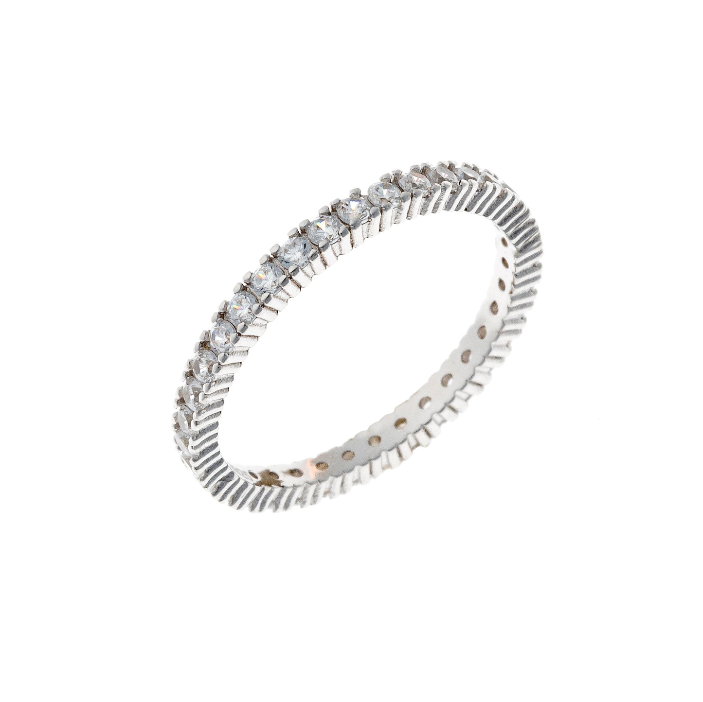 Sterling Silver CZ Band Ring