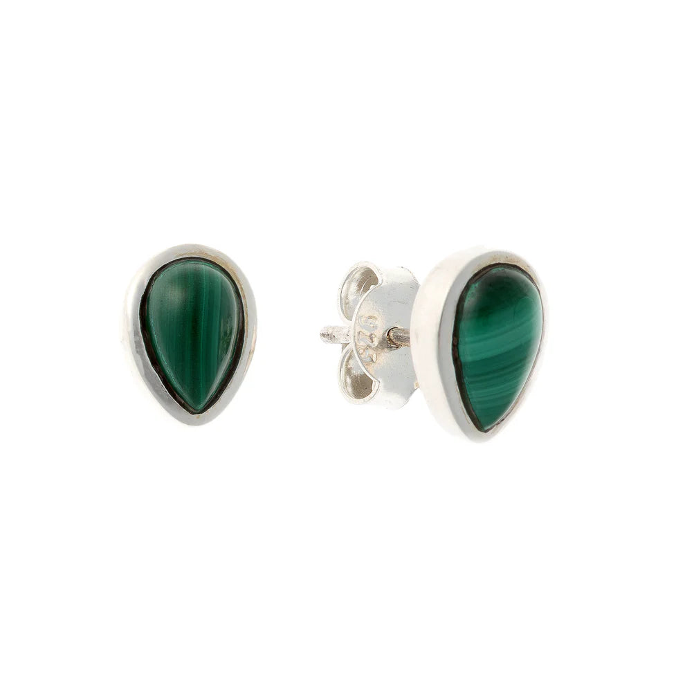 Malachite Stud Earrings