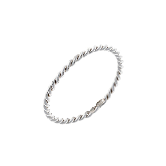 Sterling Silver Twisted Band Ring