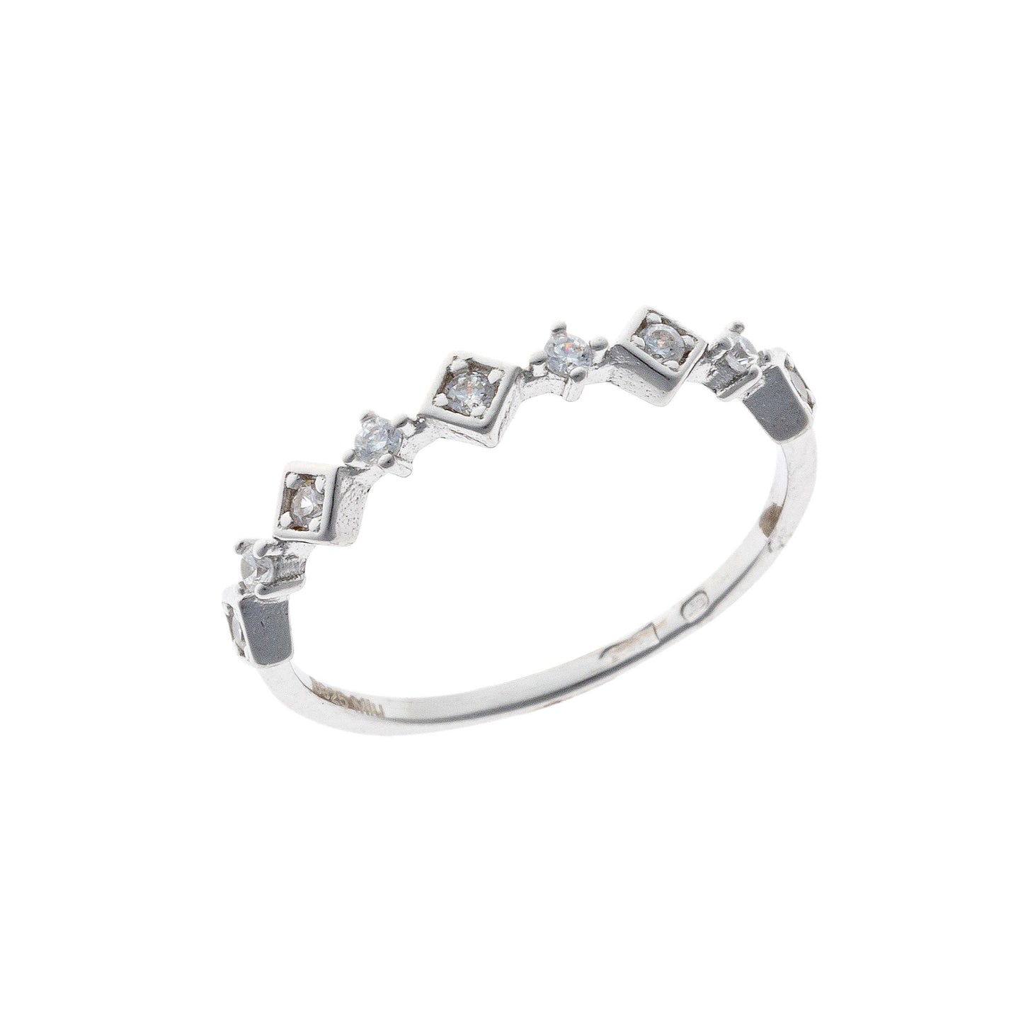 Sterling Silver Rhombus Band Ring