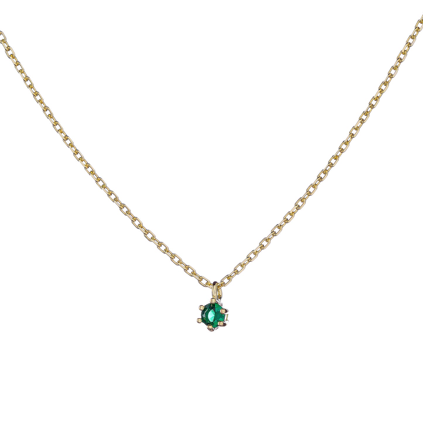 Sterling Silver Nia Green Necklace