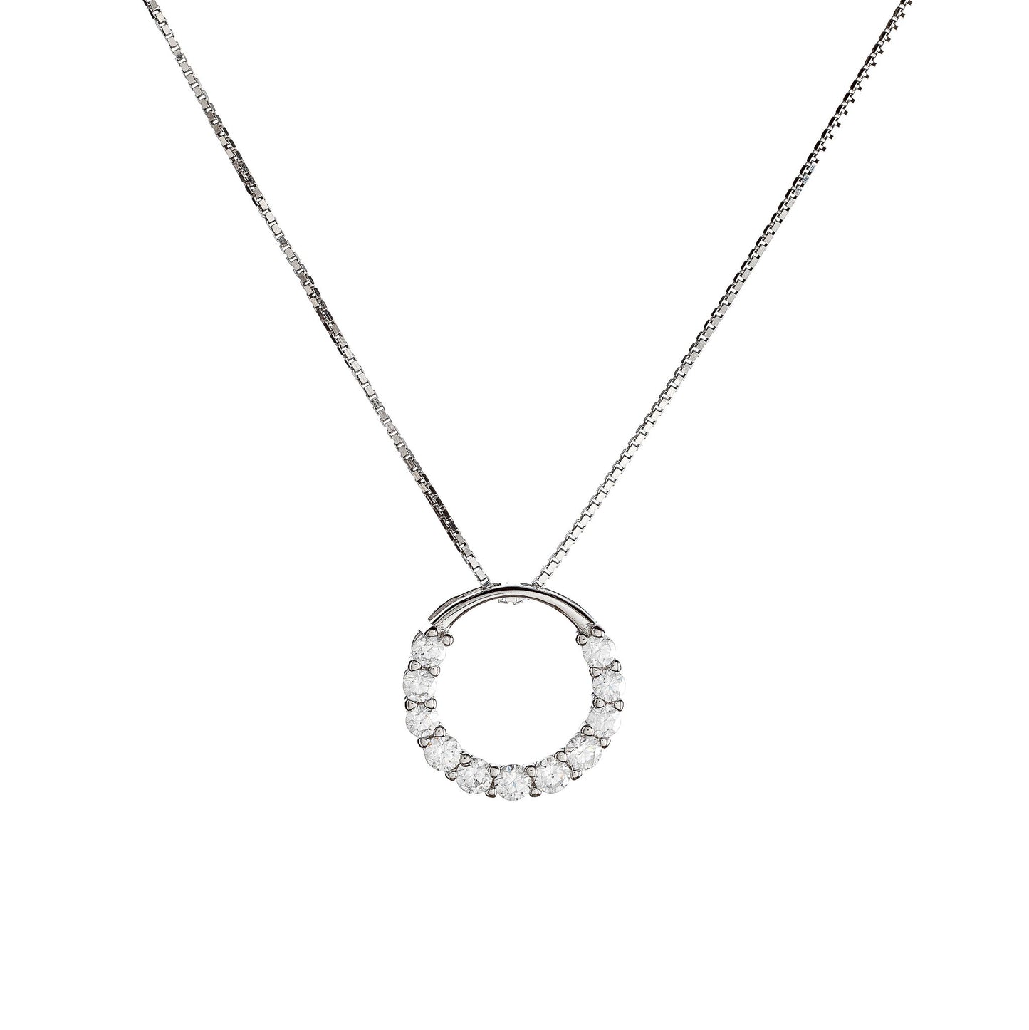Collar circular de plata de ley