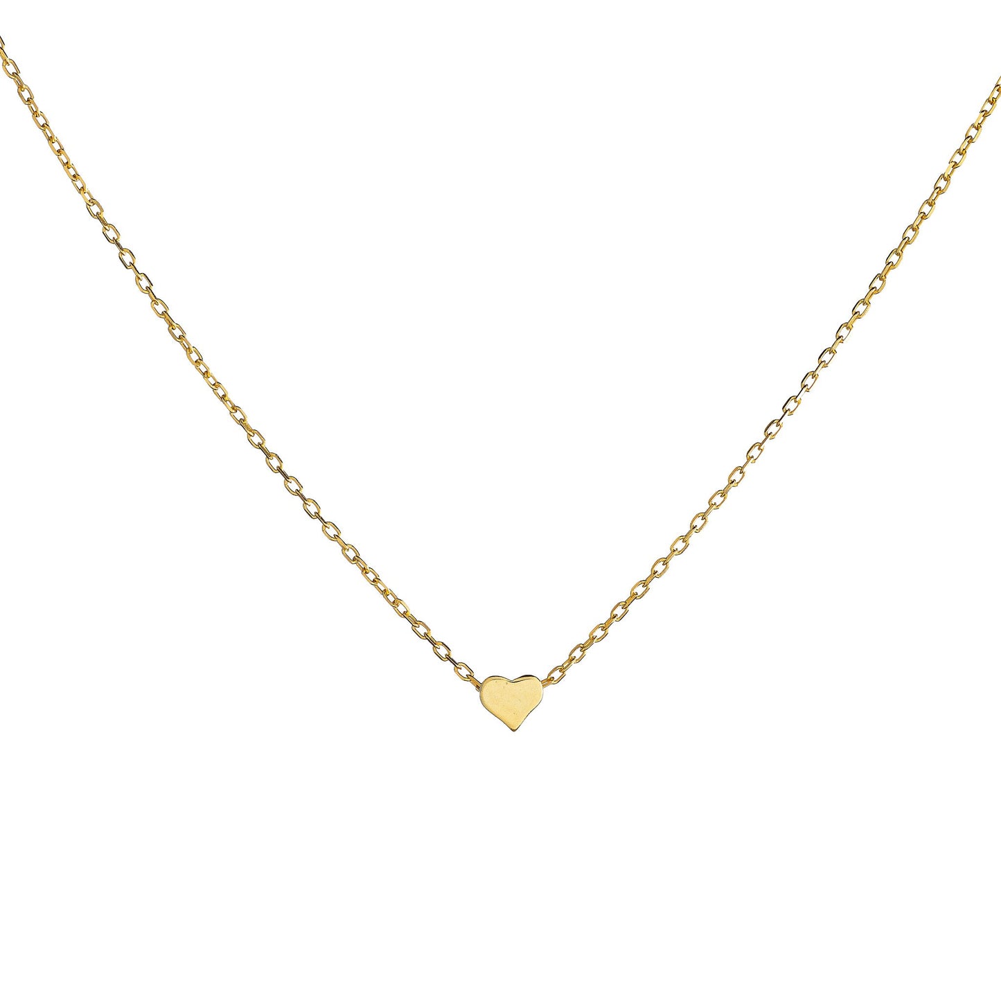 Collar de corazón de plata de ley