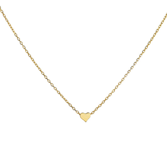 Collar de corazón de plata de ley