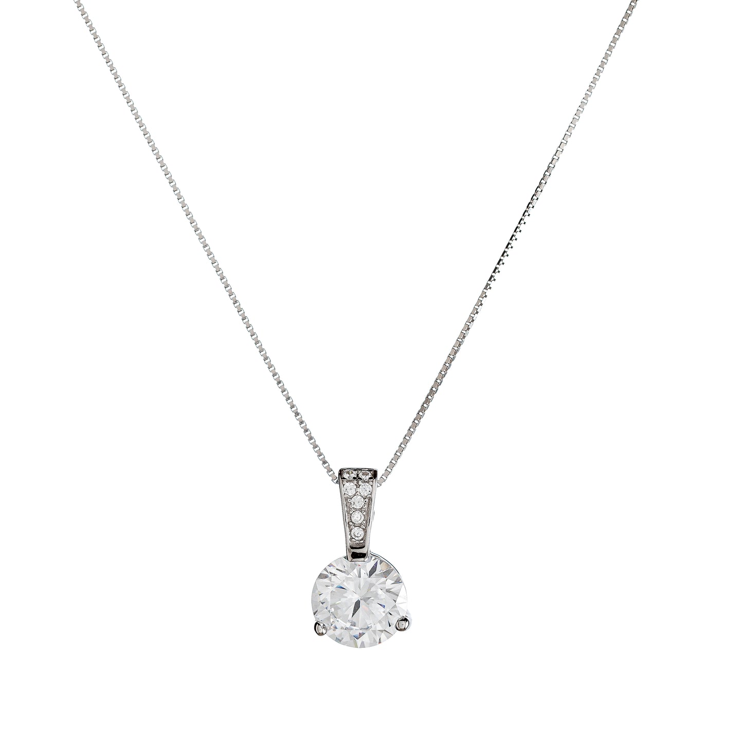 Collar de plata de ley con circonitas