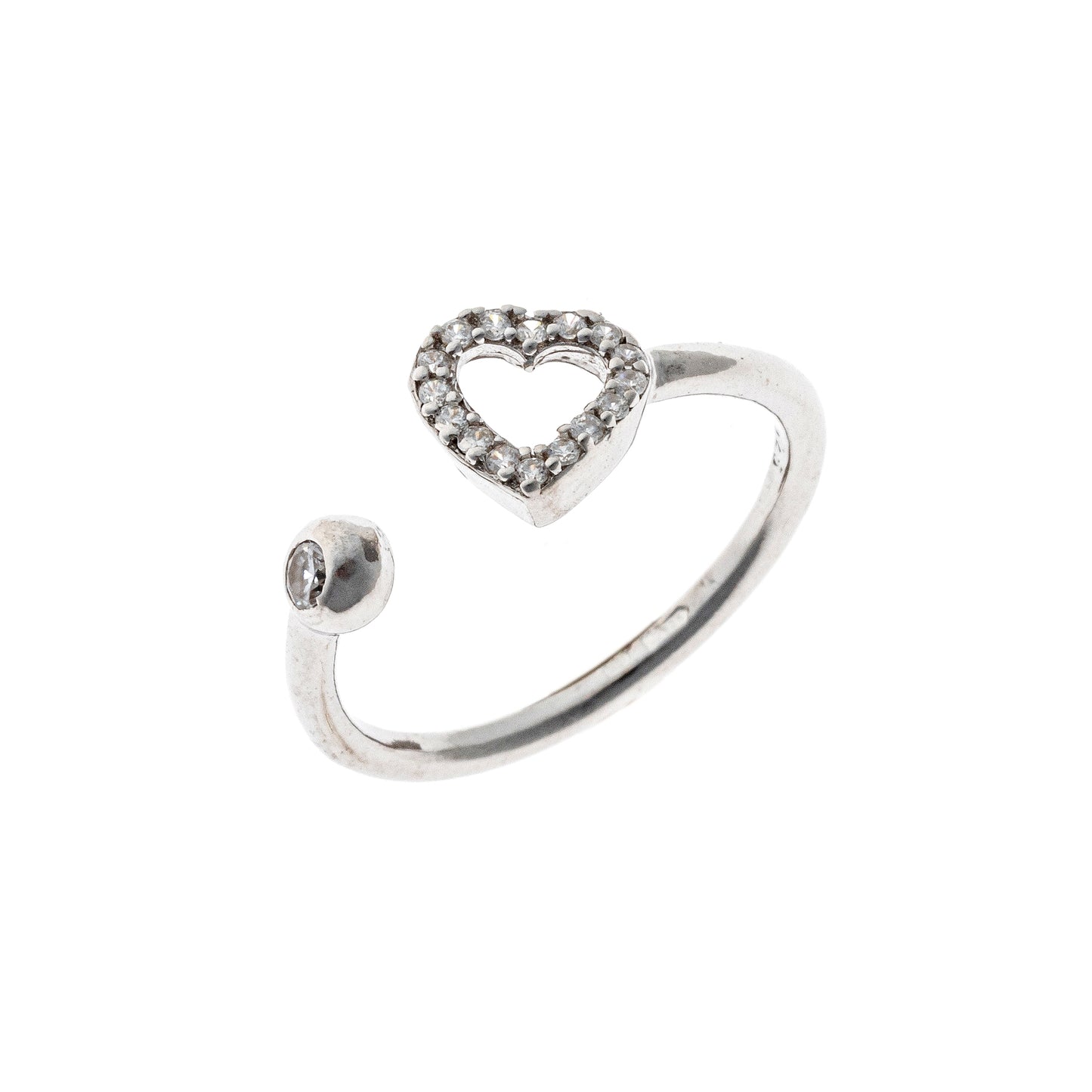 Sterling Silver CZ Heart Ring