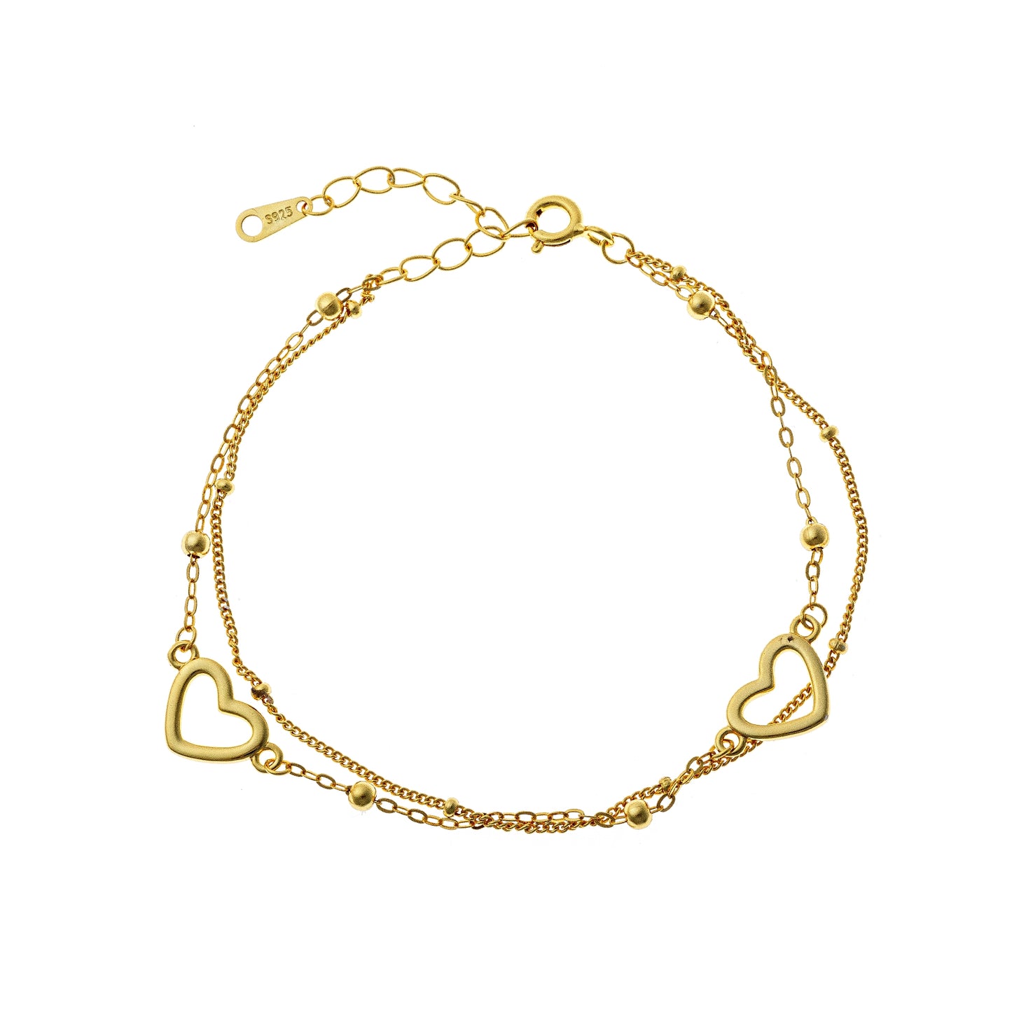 Sterling Silver Heart Bracelet