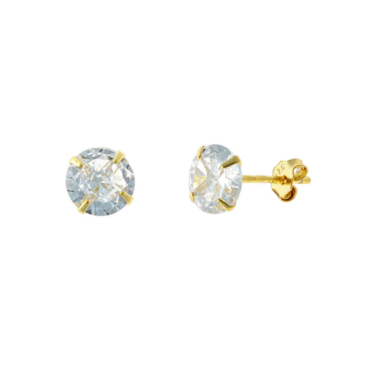 Sterling Silver 4 - 7 mm CZ Studs