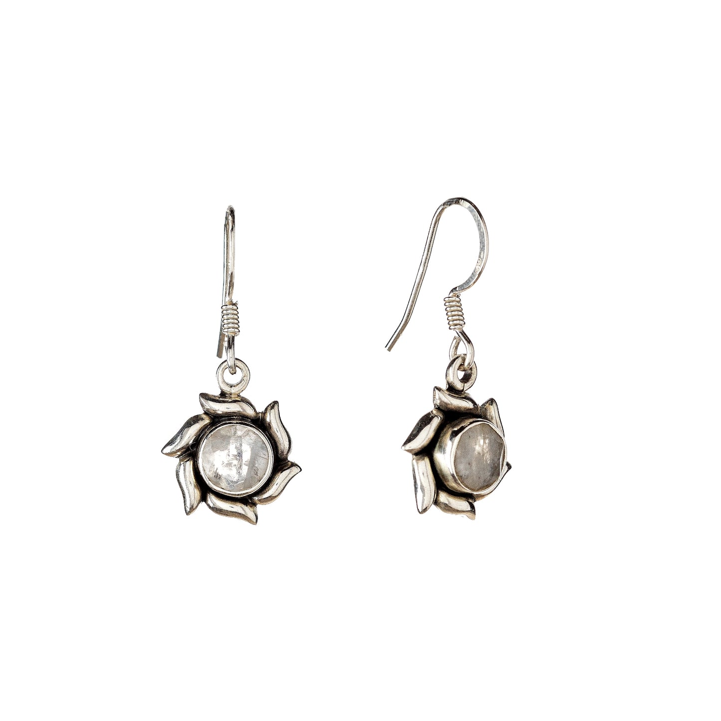 Sterling Silver Moonstone Drop Earrings