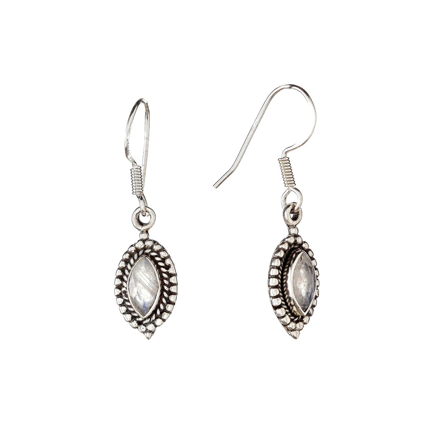 Sterling Silver Moonstone Drop Earrings