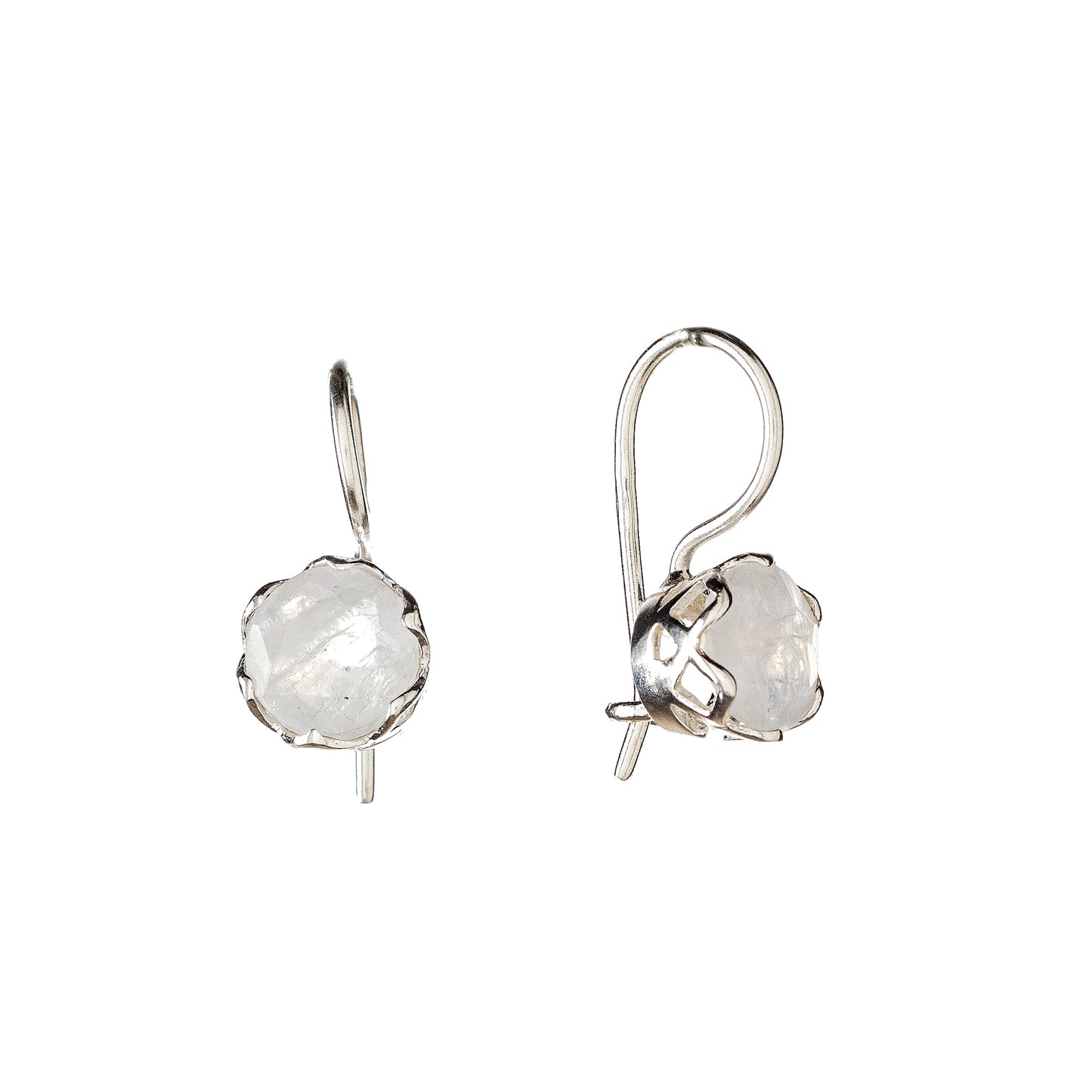 Sterling Silver Moonstone Drop Earrings