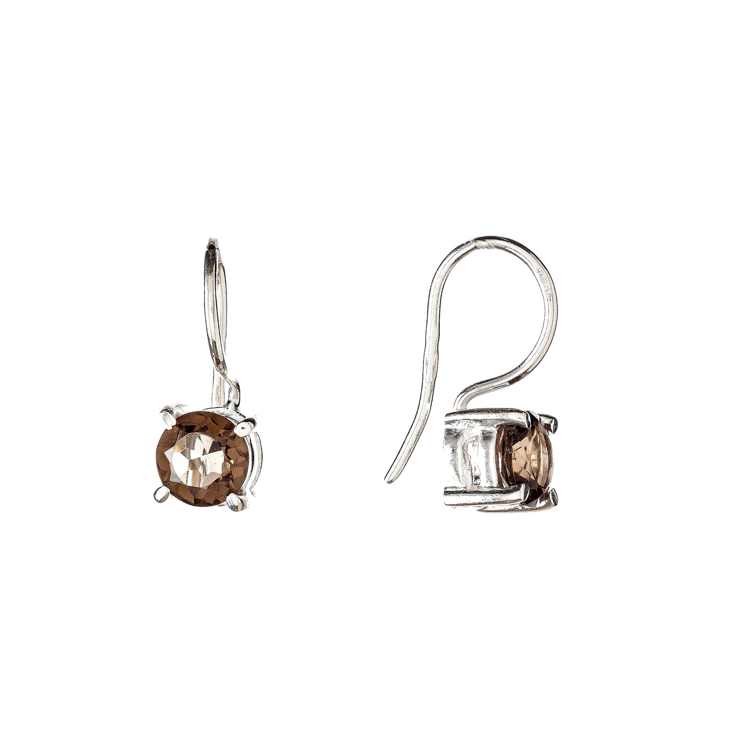 Sterling Silver Smoky Quartz Earrings