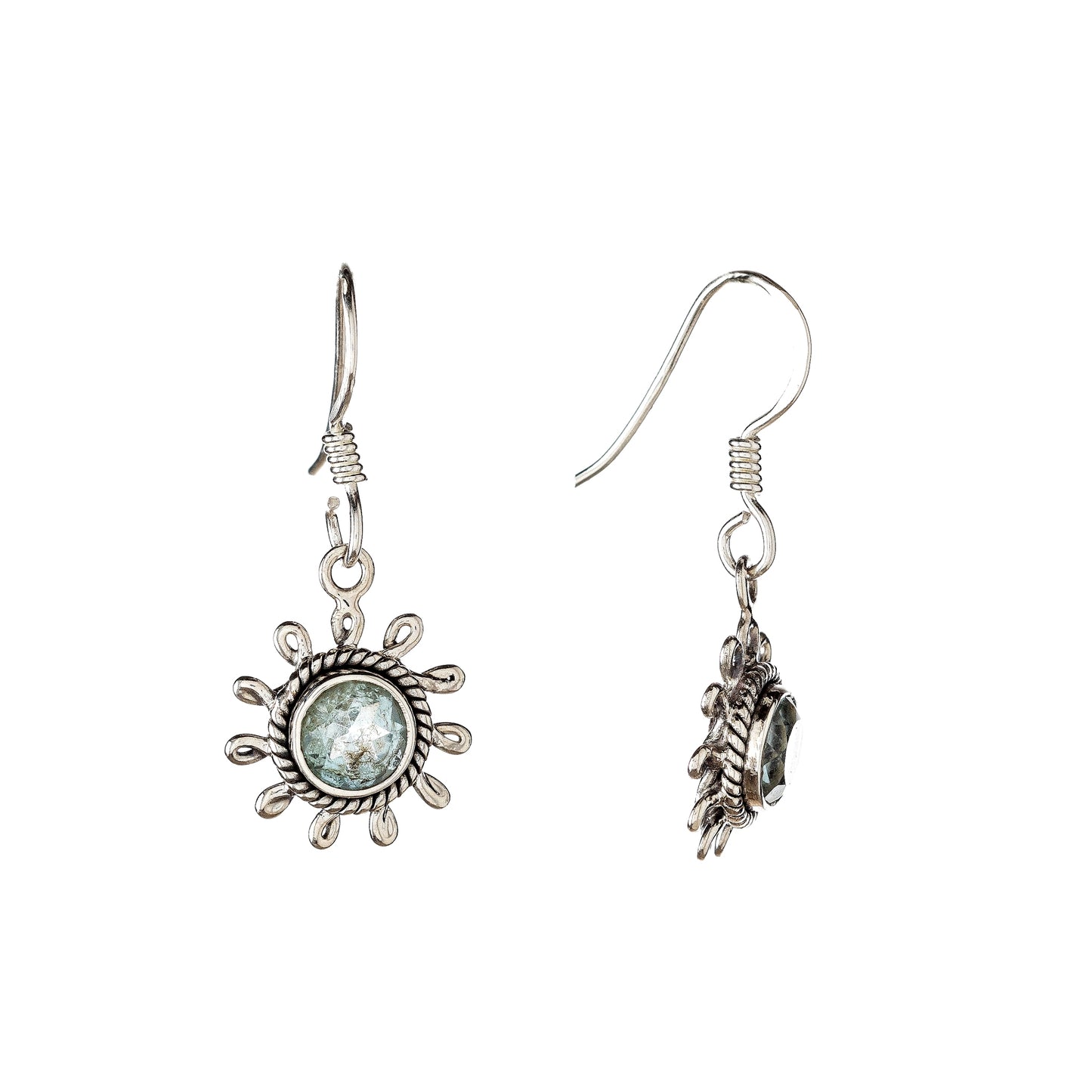 Sterling Silver Blue Topaz Drop Earrings
