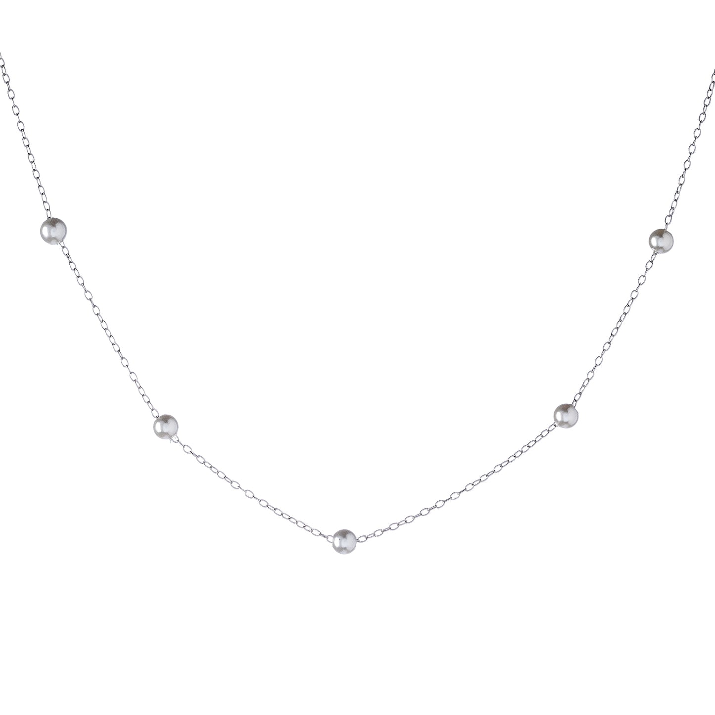 Sterling Silver Pearl Necklace