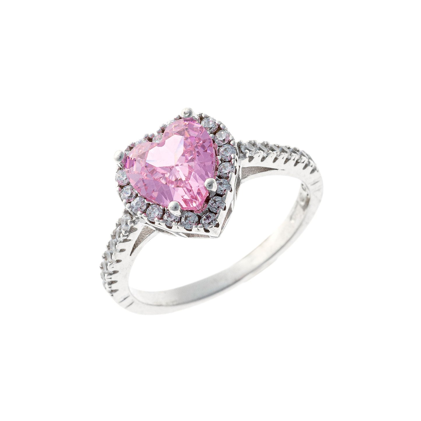 Sterling Silver CZ Heart Ring