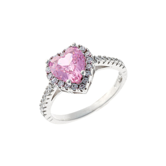 Sterling Silver CZ Heart Ring