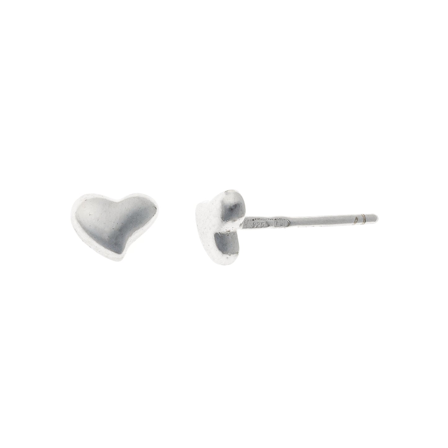 Sterling Silver Heart Studs