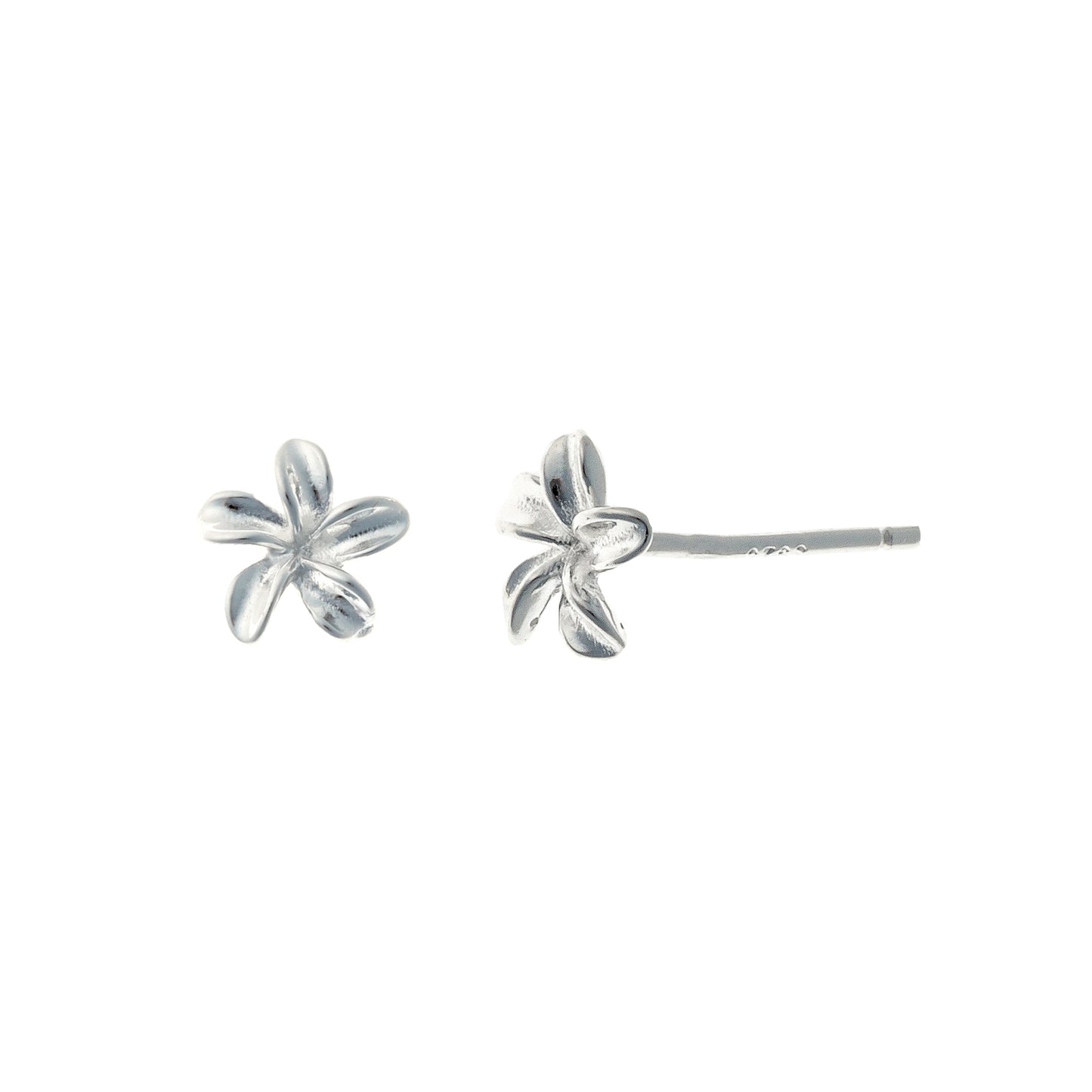 Pendientes de flores de plata de ley